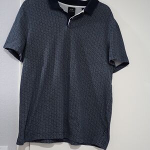 Armani Exchange Dark Blue Patterned Polo